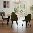 thumbnail image 3 of Homy Casa Modern Industrial 5-Piece Dining Set for 4 for Dining Room, Faux Wood Walnut Live Edge Table with 4 Armless Chairs, 3 of 11