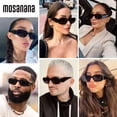 thumbnail image 3 of Gafas de sol mosanana Trendy Rectangle UV400 para mujer y hombre, 3 of 6