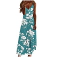 thumbnail image 2 of Viikei Dresses for Women Plus Size Sleeveless Dresses,Fashion Women Summer Casual Solid V-Neck Camis Sleeveless Long Dress Blue XXL, 2 of 5