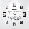 thumbnail image 2 of Plantillas innovadoras 1249 Black Time Pasado con la familia vale cada segundo reloj de calcomanía de pared en casa Innovative Stencils Ver descripción, 2 of 2