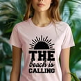 thumbnail image 5 of Hello Summer T-Shirt – Minimal Palm Tree and Ocean Wave Graphic Tee, Royal, Size XL, 5 of 6