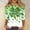 Green, variant on Odbmxy Womens Tee Shirts Shamrock 3/4 Sleeve St. Patty's Day Women Plus Size Tops Vacation Green Loose Tunic Casual Shirts