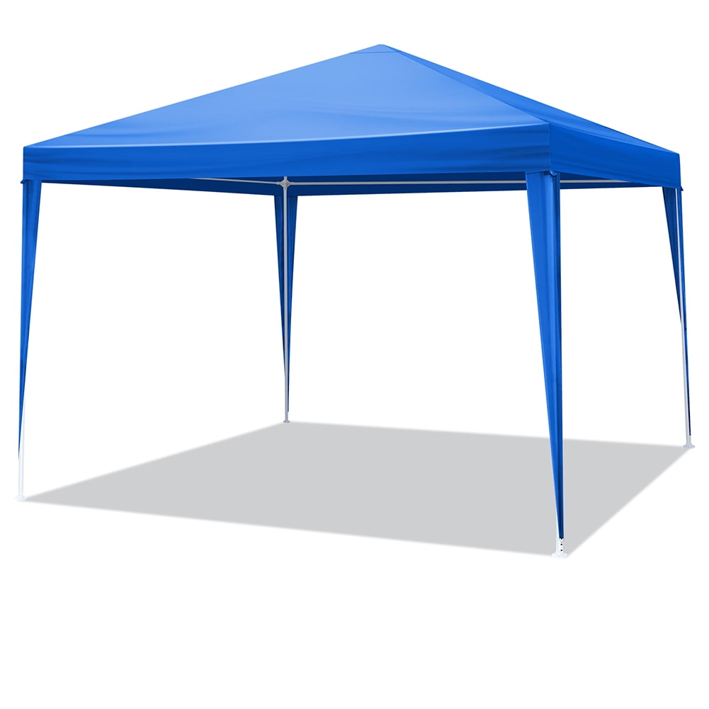 Aimee Lii 120" x120" Large Party Tent, Events Shelter Canopy Gazebo with 4 Side Walls, Shade Shelter for Weddings, Picnic, Blue