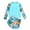 Blue, variant on WOYY Girls Rash Guard Swimsuits Quick Dry 2 Piece Bathing Suit UPF 50+ Summer Swimwear