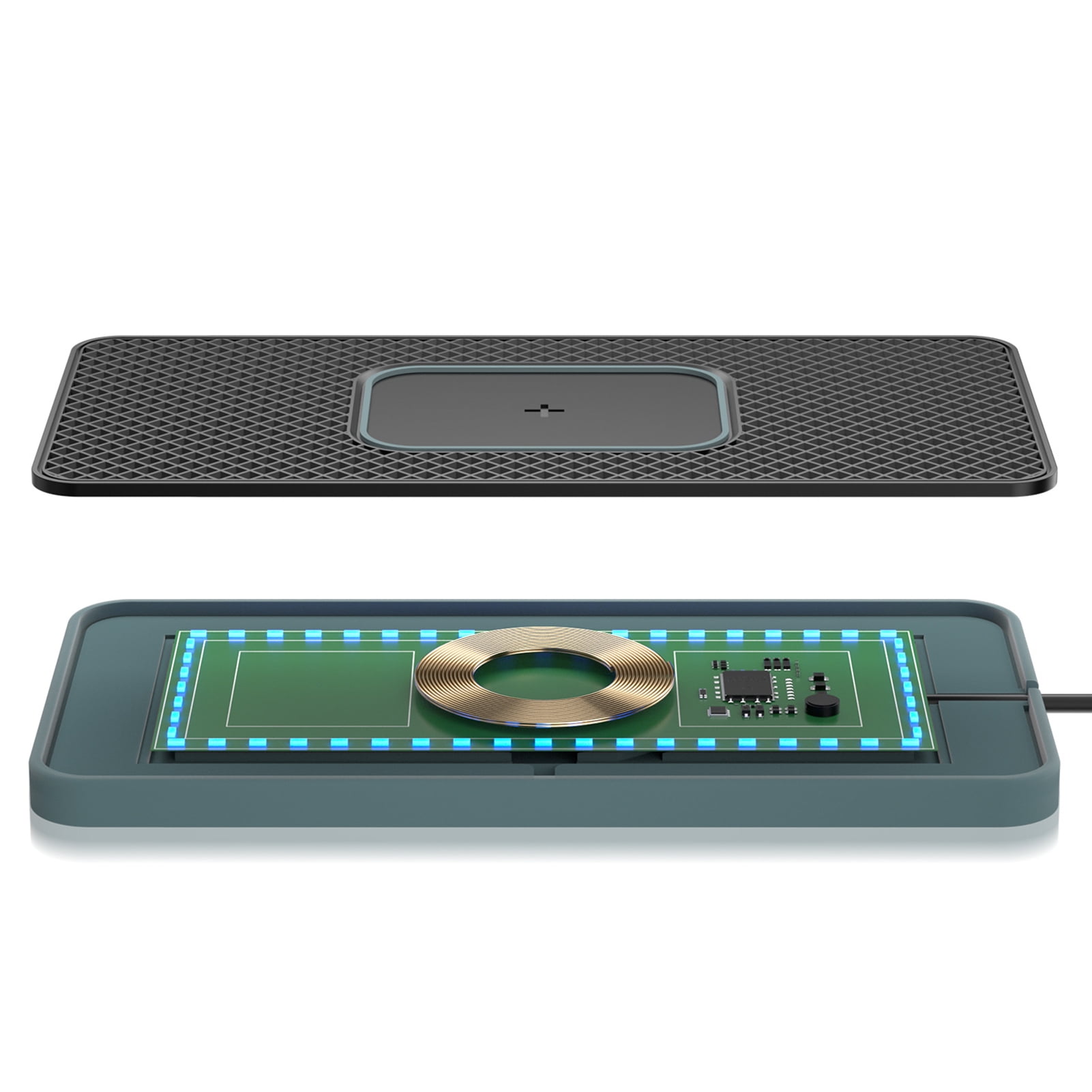 Wireless Charging Pad for Car, Non Slip Fastcharger 15W, QI Car Charger, Fast Charging Pad Supports Wireless Charging for Car Auto