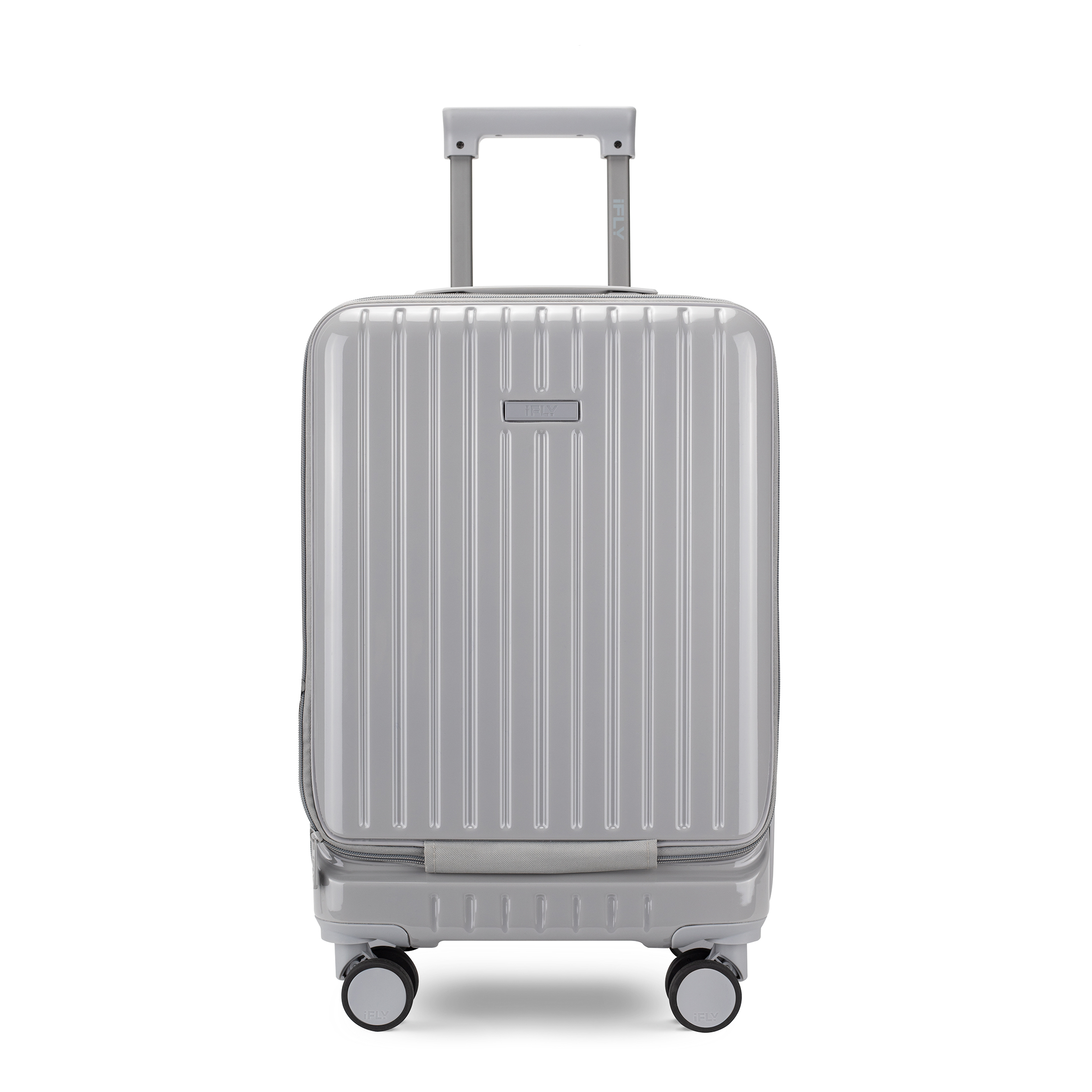 iFLY Odyssey 20" Hardside Carry-On Luggage, Front Opening Pocket, Gray