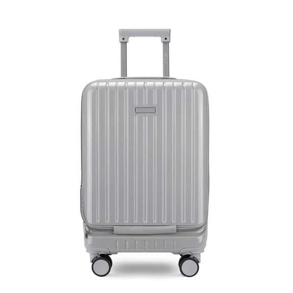 iFLY Odyssey 20" Hardside Carry-On Luggage, Front Opening Pocket, Gray