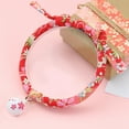 thumbnail image 3 of Collier Floral pour Chaton Ajustable Collier Coloré pour Chiot Collier pour Chat avec Clochette, 3 of 10