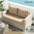 thumbnail image 6 of Outsunny 2 Seater Patio Furniture Cushions, 5 in Outdoor Loveseat Cushions with Removable Cover, Replacement Cushions for Outdoor Furniture, Beige, 6 of 9