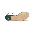 thumbnail image 5 of BLISSFUL STEP Women's Shoes Kitten Heel Ankle Strap Open Toe Sandals Dark Green 7, 5 of 7