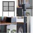 thumbnail image 2 of JRHRXXY 6-Tier Corner Bookshelf with Metal Mesh Door Storage Cabinet, 2 of 8