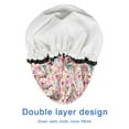 thumbnail image 4 of Shower Caps,Pink Christmas Santa and Tree Pattern Waterproof Shower Cap for Women 4 Pieces,Double Reusable Hair Cover for Shower PEVA Elastic Stretch Hem, 4 of 7