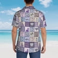 thumbnail image 3 of Lsque Lavender Flowers pattern Hawaiian Shirt for Men, Unisex Summer Beach Casual Short Sleeve Button Down Shirts-Small, 3 of 9