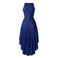 thumbnail image 3 of Robes d'Été pour Femmes 2023 Maxi Mode Femmes Col Rond Solide Vintage Élégant Midi Soirée Fermeture Éclair Sans Manches Robe Robes de Soirée pour Femmes Élégantes Élégantes en Liquidation, 3 of 7