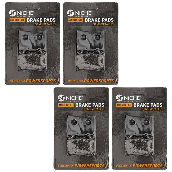 Niche Brake Pad Set for Yamaha YZF600R Semi-Metallic Motorcycle 4 Pack 519-KPA2371D