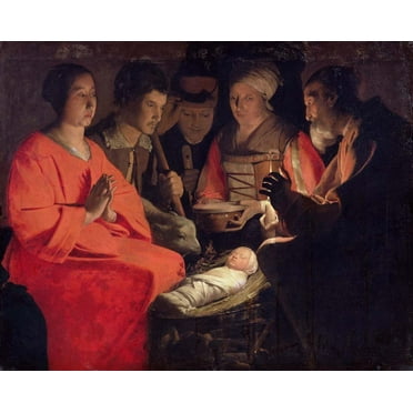 Tour "Adoration of the Shepherds" (17th) Glossy Poster
