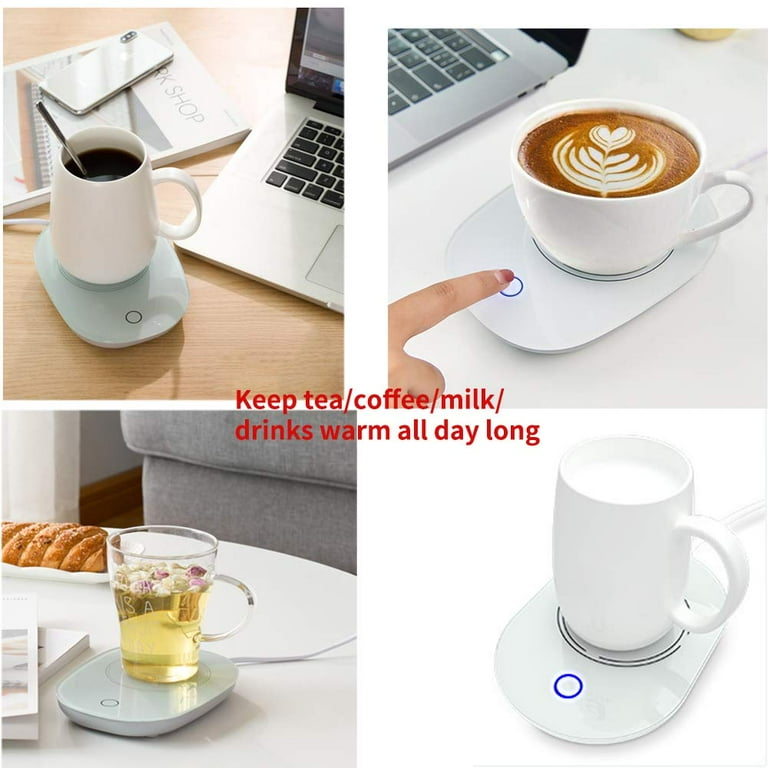 Coffee Mug Warmer - KRGMNHR 18watt Auto Shut Off Cup Warmer for Home Office Desk Use, Electric Beverage Warmer Heating Plate for Cocoa,Tea, Water