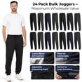 thumbnail image 3 of SOCKS'NBULK 24 Pack Adult Joggers Pants, Maroon, Hunter Green, Royal Blue Joggers Bulk Sweatpants Wholesale for Donations, Homeless, 3 of 9