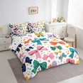 thumbnail image 3 of Homewish Cute Ribbon Bowknot Twin Bedding Sets 7-Piece for Teens Adults Female,Colorful Bow Bedding Comforter Set Microfiber,Dreamy Princess Breathable Sheet Sets,Super Cozy Room Decor,Reversible, 3 of 8