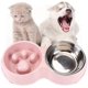 thumbnail image 1 of Cuenco de alimentación para perros, cuenco para gatos, cuenco doble antigancho, comida lenta, cuenco para perros y gatos, reduce la asfixia y la sobrealimentación, 1 of 2
