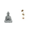 thumbnail image 1 of Estatua de mono,Estatua de Buda Mono para Interiores y Exteriores Budista,Escultura de hojas,Estatua de hoja de metal Escultura de hoja Decoración del hogar,Figura de hoja artística con, 1 of 8