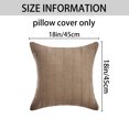 thumbnail image 6 of REGALWOVEN Pack of 2 Linen Soft Solid Decorative Throw Pillow Covers Minimalist Neutral Pillowcases for Sofa Bedroom Couch Brown 18" x 18", 6 of 6