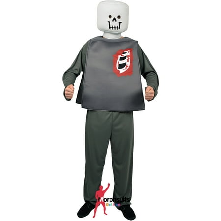 Mr. Block Head Zombie Skeleton Unisex Morph Costumes Adult Costume One Size