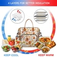 thumbnail image 3 of Summer Tropical Pattern Tote Bag - Large Insulated & Leakproof Cooler, Stylish Design, 3 of 6