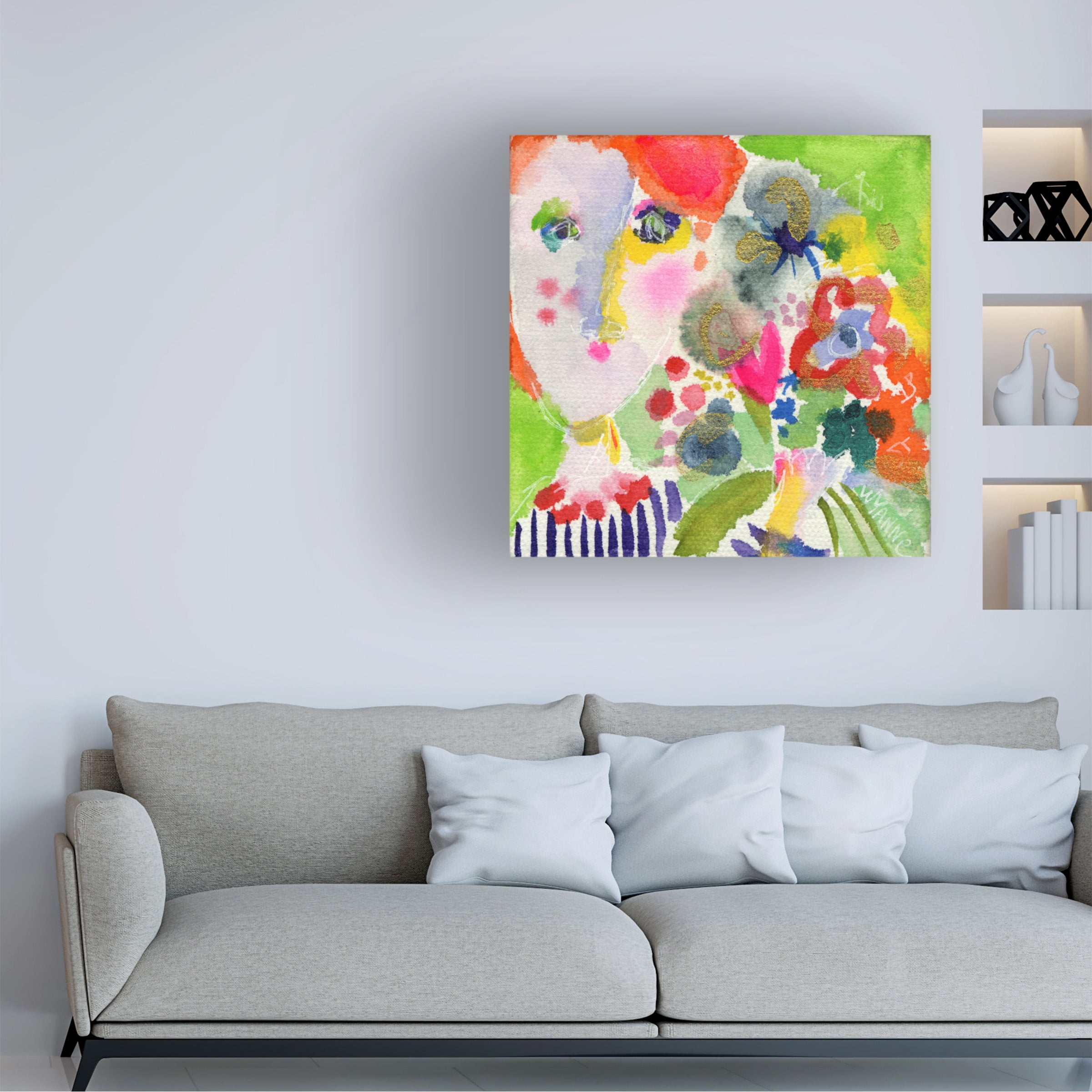 Trademark Fine Art 'She Always Brought The Best Flowers' Canvas Art by Wyanne