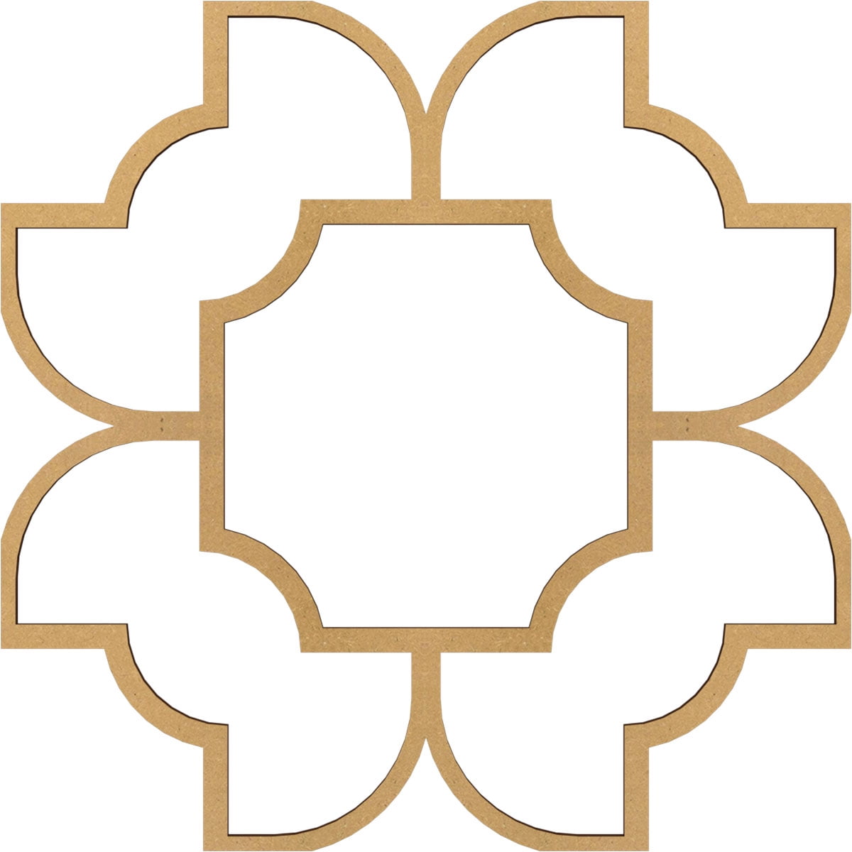83"W x 83"H x 3/8"T King Size Anderson Decorative Fretwork Wood Ceiling Panels, Wood (Paint Grade)