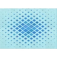 thumbnail image 1 of Ahgly Tapis Rectangulaire Électrique Bleu Lavable en Machine, 8 Pieds x 10 Pieds, 1 of 7