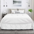 thumbnail image 3 of Luxurious Pinch Pleated Bed Skirt, Easy Fit 22" Tailored Drop, Hotel Quality Pinch Pleated Bed Skirt - 100% Microfiber -Extra Soft & Wrinkle Free-Full/Queen Size-White Solid, 3 of 4