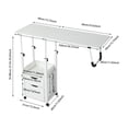 thumbnail image 5 of Overbed Table Foldable Adjustable Over Bed Desk with Wheels and Storage Drawers for Hospital and Home Use, 5 of 6