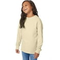 thumbnail image 4 of Hanes Kids' Garment Dyed Long Sleeve T-Shirt Summer Squash S, 4 of 8
