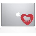 thumbnail image 1 of The Decal Guru Coeur Bulldog Autocollant Vinyle Autocollant - 13" MacBook Pro (2015 et Plus) - Rouge (1330-MAC-13P-DR), 1 of 1