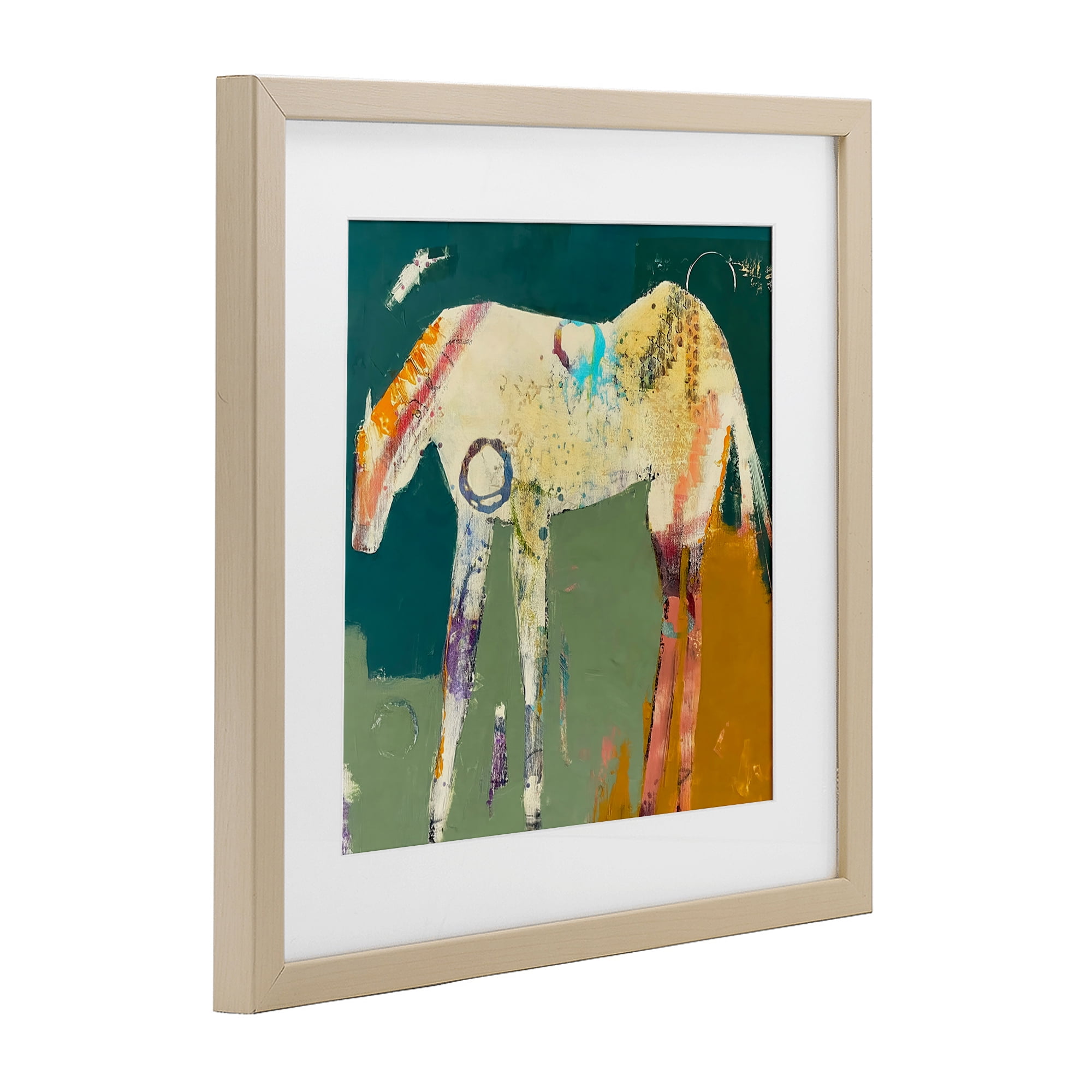 Into The Mystic Horse Birch Framed Print Under Glass, design by Dianna Fritzler