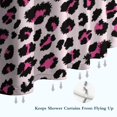 thumbnail image 6 of Pink and Black Of Leopard Print Shower Curtain 36"x72" ,Bathroom Decorative Shower Curtains Set with 12 Hooks,Modern Waterproof Washable Shower Curtain, 6 of 6