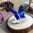 thumbnail image 4 of Mariposa voladora de cristal con Base de bola figurita arte colección de vidrio ornamento estatua Animal pisapapeles Afortunado Sencillez, 4 of 5
