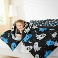thumbnail image 4 of Manfei Teens Horror Ghost Full Size Comforter Sets, Happy Halloween Bedding Comforter Set, Gothic Cartoon Theme Reversible Bedding Sets, Breathable Home Decor, 3pcs, 4 of 8