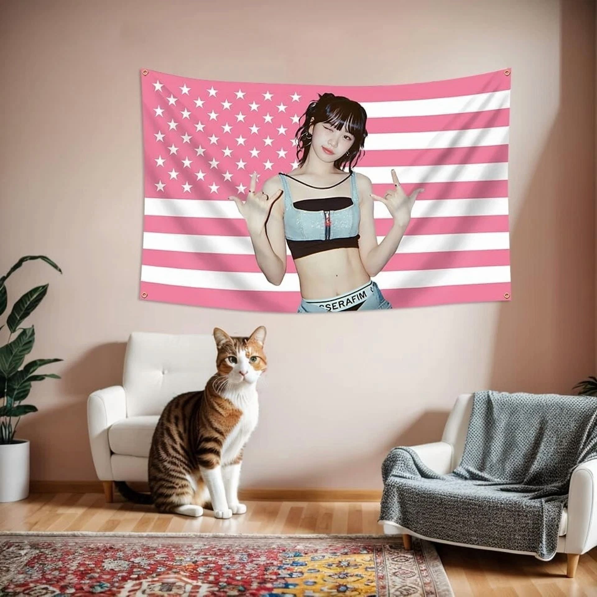 BUTTERFLY- Chae Won American Flag Kpop Music Flag 3X5Ft Trucks Sign Garage Shop Wall Decor