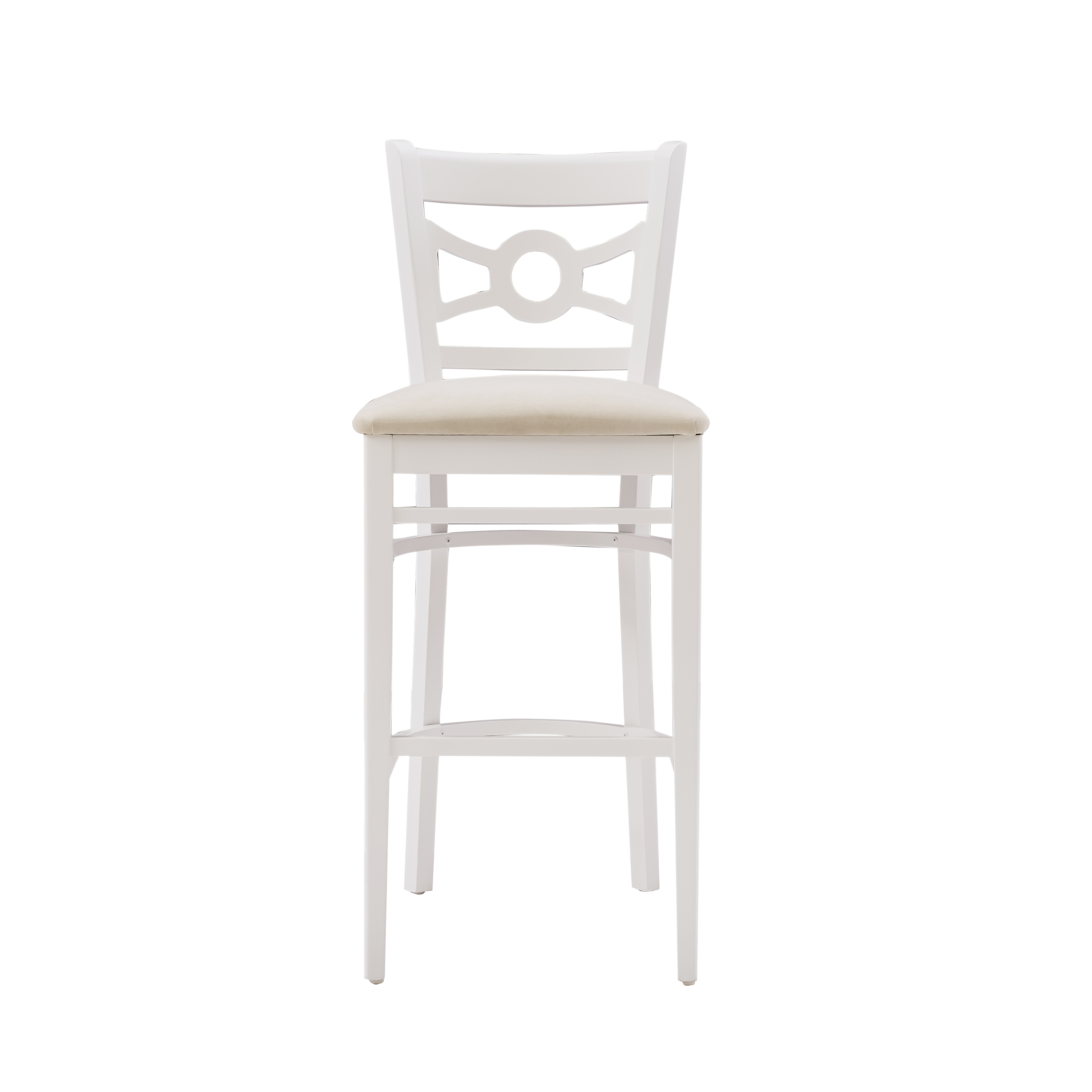 Linon Teresa 31" Indoor Wood Bar Stool, Set of 2, White/Light Gray