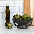 thumbnail image 3 of Creative Co-Op Stoneware Bowl with Handle and Base, Black Reactive Glaze, 3 of 8