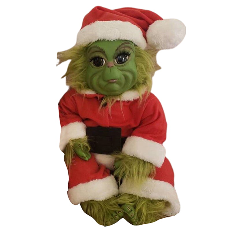 Grinch Dolls Cute Christmas Stuffed Plush Toy  Xmas Gifts for Kids Home Decor 
