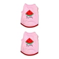 thumbnail image 4 of Methold Chalecos letras estilo fruta algodón transpirable camisetas para mascotas absorción de sudor ropa de cachorro medio disfraces traje patrón Rosado L 2piezas Methold CBP347181, 4 of 6
