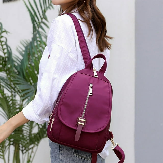 Fashion Women Nylon Waterproof Large Capacity Student Backpack Travel Couple Bag
