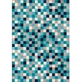 thumbnail image 3 of Unique Loom Azalea Collection Area Rug - Holly (10' x 14' Rectangle Teal/Navy Blue), 3 of 8