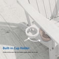 thumbnail image 3 of CHYVARY 3-Position Adjustable Foldable Adirondack Chairs Set of 4, Heavy Duty HDPE Patio Furniture with Cup Holder, All-Weather Deck Seating, White, 3 of 9