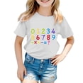 thumbnail image 1 of Chandail Garçon Col Rond Garçon T-Shirt à Manches Courtes Fille Tenues d'Été Filles Hauts 8-9 Ans, 1 of 4