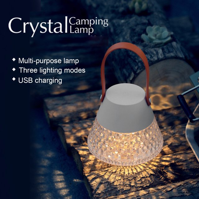 LED Camping Lantern Dimmable Waterproof High Brightness Rechargeable Emergency Tent Light Portable Flashlight