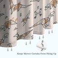 thumbnail image 6 of Beige Origami Dinosaurs Geometric Pattern Shower Curtain 84"x72" ,Bathroom Decorative Shower Curtains Set with 12 Hooks,Modern Waterproof Washable Shower Curtain, 6 of 6